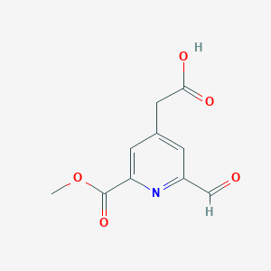 [2-Formyl-6-(methoxycarbonyl)pyridin-4-YL]acetic acid