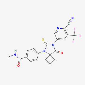 4-(7-(6-Cyano-5-(trifluoromethyl)pyridin-3-yl)-8-oxo-6-thioxo-5,7-diazaspiro[3.4]octan-5-yl)-N-methylbenzamide