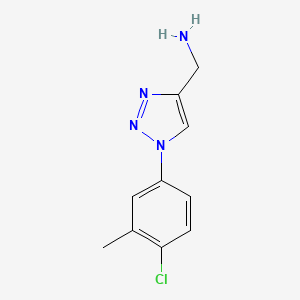 molecular formula C10H11ClN4 B1485419 [1-(4-chloro-3-methylphenyl)-1H-1,2,3-triazol-4-yl]methanamine CAS No. 2098114-23-7