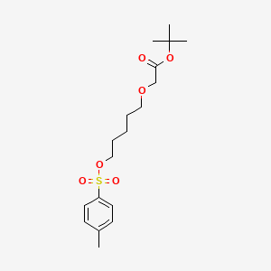 molecular formula C18H28O6S B1485420 [5-(Toluene-4-sulfonyloxy)-pentyloxy]-acetic acid tert-butyl ester CAS No. 144682-06-4