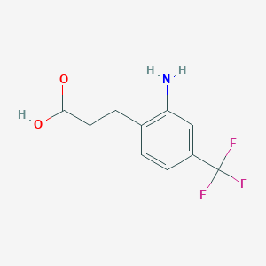 molecular formula C10H10F3NO2 B14854212 3-(2-Amino-4-(trifluoromethyl)phenyl)propanoic acid 