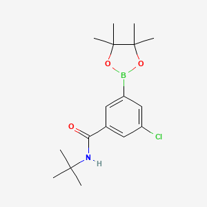 molecular formula C17H25BClNO3 B1485422 N-tert-butyl-3-chloro-5-(4,4,5,5-tetramethyl-1,3,2-dioxaborolan-2-yl)benzamide CAS No. 1442432-30-5