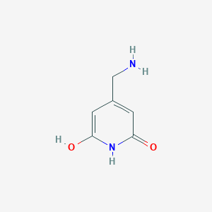 molecular formula C6H8N2O2 B14854223 4-(Aminomethyl)pyridine-2,6-diol 