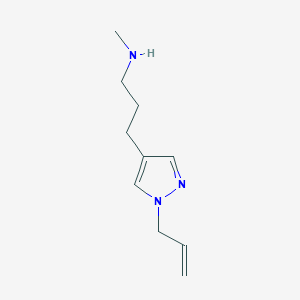 molecular formula C10H17N3 B1485423 methyl({3-[1-(prop-2-en-1-yl)-1H-pyrazol-4-yl]propyl})amine CAS No. 2097976-26-4