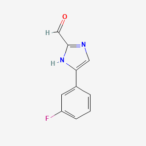 molecular formula C10H7FN2O B14854230 4-(3-Fluorophenyl)-1H-imidazole-2-carbaldehyde 