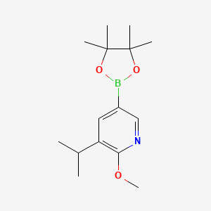 3-Isopropyl-2-methoxy-5-(4,4,5,5-tetramethyl-1,3,2-dioxaborolan-2-YL)pyridine