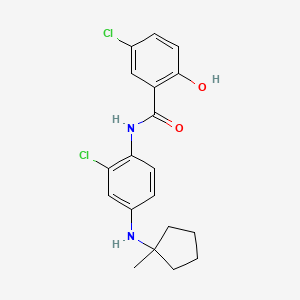 5-Chloro-N-(2-chloro-4-((1-methylcyclopentyl)amino)phenyl)-2-hydroxybenzamide