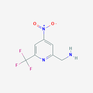 molecular formula C7H6F3N3O2 B14854275 [4-Nitro-6-(trifluoromethyl)pyridin-2-YL]methylamine 