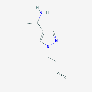 molecular formula C9H15N3 B1485428 1-[1-(but-3-en-1-yl)-1H-pyrazol-4-yl]ethan-1-amine CAS No. 2098012-42-9