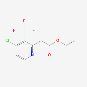 molecular formula C10H9ClF3NO2 B14854310 Ethyl 4-chloro-3-(trifluoromethyl)pyridine-2-acetate 