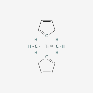 molecular formula C12H16Ti B14854321 Bis-(cyclopentadienyl)-dimethyltitanium(IV) 