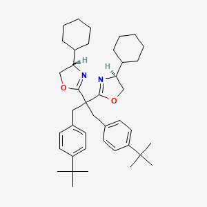 (4S)-2-[1,3-bis(4-tert-butylphenyl)-2-[(4S)-4-cyclohexyl-4,5-dihydro-1,3-oxazol-2-yl]propan-2-yl]-4-cyclohexyl-4,5-dihydro-1,3-oxazole