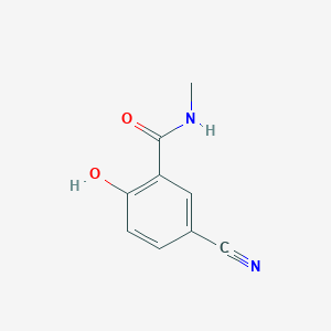 molecular formula C9H8N2O2 B14854374 5-Cyano-2-hydroxy-N-methylbenzamide 