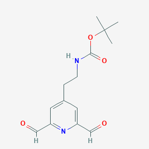 Tert-butyl 2-(2,6-diformylpyridin-4-YL)ethylcarbamate