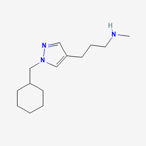 molecular formula C14H25N3 B1485442 {3-[1-(cyclohexylmethyl)-1H-pyrazol-4-yl]propyl}(methyl)amine CAS No. 2098087-83-1