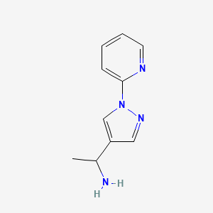 1-[1-(pyridin-2-yl)-1H-pyrazol-4-yl]ethan-1-amine