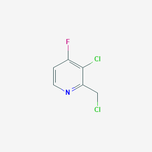 molecular formula C6H4Cl2FN B14854451 3-Chloro-2-(chloromethyl)-4-fluoropyridine 