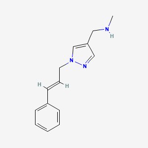 molecular formula C14H17N3 B1485447 methyl({1-[(2E)-3-phenylprop-2-en-1-yl]-1H-pyrazol-4-yl}methyl)amine CAS No. 2098159-55-6