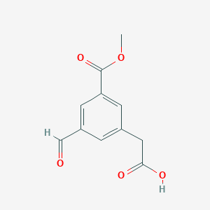 molecular formula C11H10O5 B14854478 [3-Formyl-5-(methoxycarbonyl)phenyl]acetic acid 