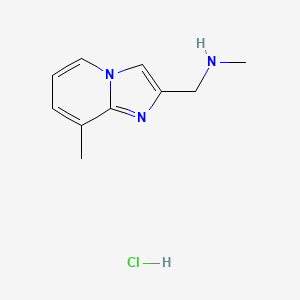 molecular formula C10H14ClN3 B14854485 N-Methyl-1-(8-methylimidazo[1,2-A]pyridin-2-YL)methanamine hydrochloride 