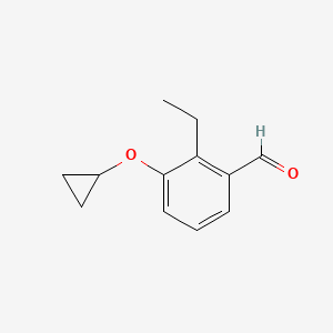 molecular formula C12H14O2 B14854510 3-Cyclopropoxy-2-ethylbenzaldehyde 