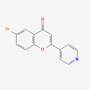 molecular formula C14H8BrNO2 B14854544 6-Bromo-2-(pyridin-4-YL)-4H-chromen-4-one 