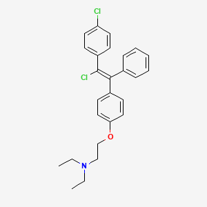 molecular formula C26H27Cl2NO B14854591 2-(4-(2-Chloro-2-(4-chlorophenyl)-1-phenylvinyl)phenoxy)-N,N-diethylethan-1-amine 