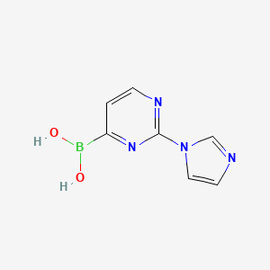 molecular formula C7H7BN4O2 B14854608 2-(Imidazol-1-yl)pyrimidine-4-boronic acid 