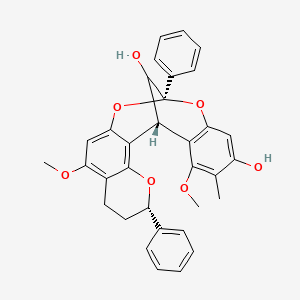 (1R,5S,13S)-9,19-dimethoxy-18-methyl-5,13-diphenyl-4,12,14-trioxapentacyclo[11.7.1.02,11.03,8.015,20]henicosa-2,8,10,15(20),16,18-hexaene-17,21-diol