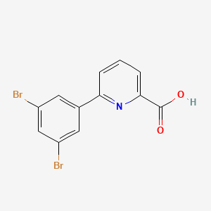 molecular formula C12H7Br2NO2 B14854618 6-(3,5-Dibromophenyl)pyridine-2-carboxylic acid 