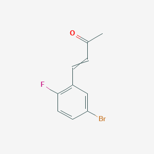 molecular formula C10H8BrFO B14854637 4-(5-bromo-2-fluorophenyl)but-3-en-2-one 