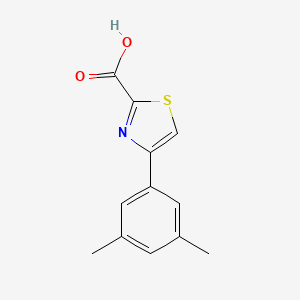 molecular formula C12H11NO2S B14854642 4-(3,5-Dimethyl-phenyl)-thiazole-2-carboxylic acid 