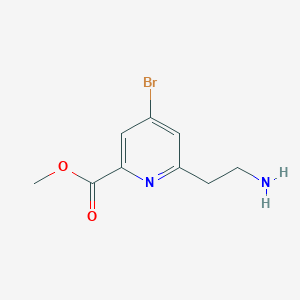 molecular formula C9H11BrN2O2 B14854694 Methyl 6-(2-aminoethyl)-4-bromopyridine-2-carboxylate 