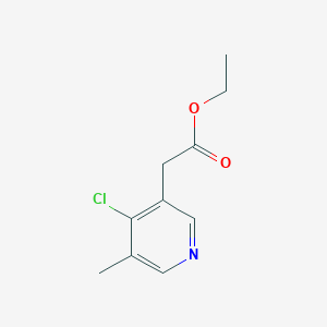 molecular formula C10H12ClNO2 B14854709 Ethyl 2-(4-chloro-5-methylpyridin-3-YL)acetate 