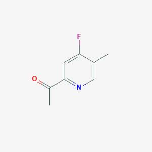 molecular formula C8H8FNO B14854731 1-(4-Fluoro-5-methylpyridin-2-YL)ethanone 