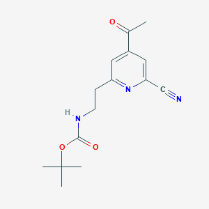 Tert-butyl 2-(4-acetyl-6-cyanopyridin-2-YL)ethylcarbamate