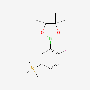 (4-Fluoro-3-(4,4,5,5-tetramethyl-1,3,2-dioxaborolan-2-YL)phenyl)trimethylsilane