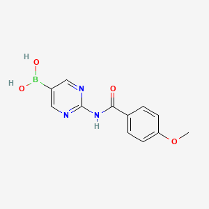 (2-[(4-Methoxybenzoyl)amino]pyrimidin-5-YL)boronic acid