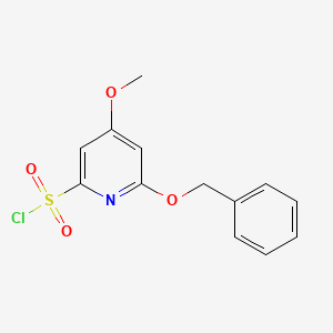 molecular formula C13H12ClNO4S B14854823 6-(Benzyloxy)-4-methoxypyridine-2-sulfonyl chloride 