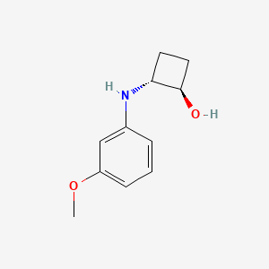 trans-2-[(3-Methoxyphenyl)amino]cyclobutan-1-ol