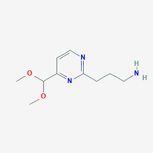 3-(4-(Dimethoxymethyl)pyrimidin-2-yl)propan-1-amine