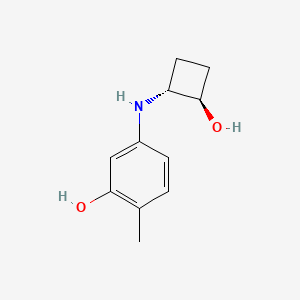 molecular formula C11H15NO2 B1485486 5-{[trans-2-Hydroxycyclobutyl]amino}-2-methylphenol CAS No. 2165574-75-2