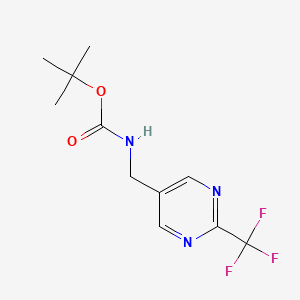 molecular formula C11H14F3N3O2 B14854860 Tert-butyl [2-(trifluoromethyl)pyrimidin-5-YL]methylcarbamate 