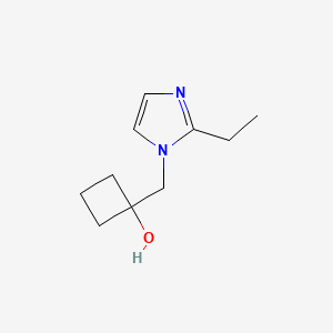 molecular formula C10H16N2O B1485491 1-[(2-ethyl-1H-imidazol-1-yl)methyl]cyclobutan-1-ol CAS No. 2153790-87-3
