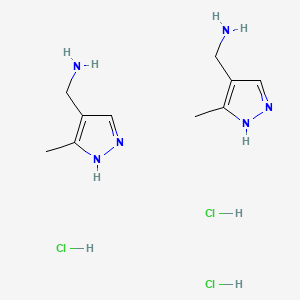 bis(1-(3-methyl-1H-pyrazol-4-yl)methanamine) trihydrochloride