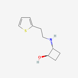 molecular formula C10H15NOS B1485496 trans-2-{[2-(Thiophen-2-yl)ethyl]amino}cyclobutan-1-ol CAS No. 2142832-46-8