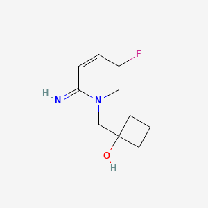 1-[(5-Fluoro-2-imino-1,2-dihydropyridin-1-yl)methyl]cyclobutan-1-ol