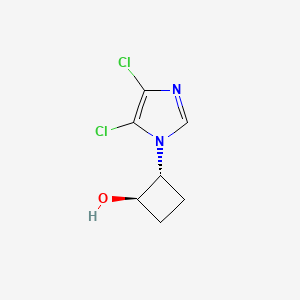 molecular formula C7H8Cl2N2O B1485501 trans-2-(4,5-dichloro-1H-imidazol-1-yl)cyclobutan-1-ol CAS No. 2165682-18-6
