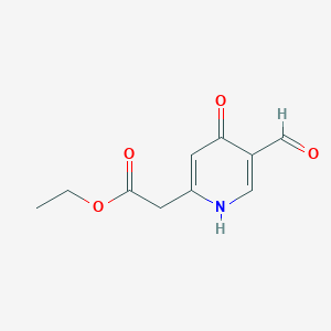 Ethyl (5-formyl-4-hydroxypyridin-2-YL)acetate