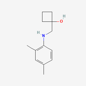 molecular formula C13H19NO B1485502 1-{[(2,4-Dimethylphenyl)amino]methyl}cyclobutan-1-ol CAS No. 2150203-10-2